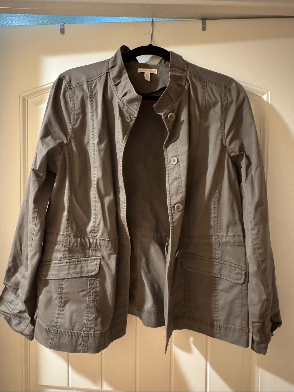 Eileen Fisher Olive Utility Jacket - Picture 2 of 5